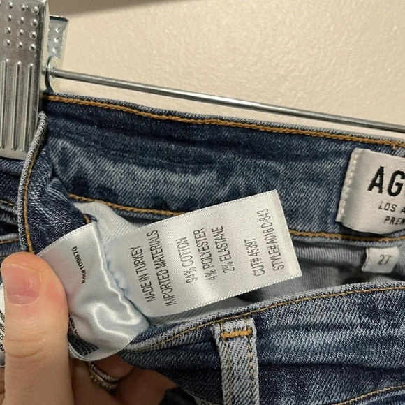 AGOLDE‎ Sophie Raw Hem High Rise Crop Skinny Jeans Size 27 - Picture 5 of 9
